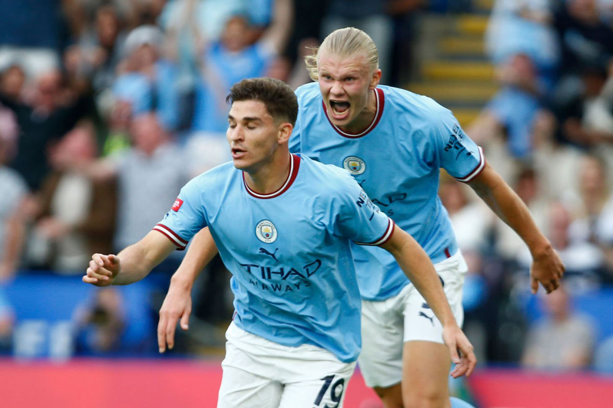 Man City đại thắng “6 sao”, HLV Guardiola hết lời tung hô Haaland, Alvarez - Ảnh 2.