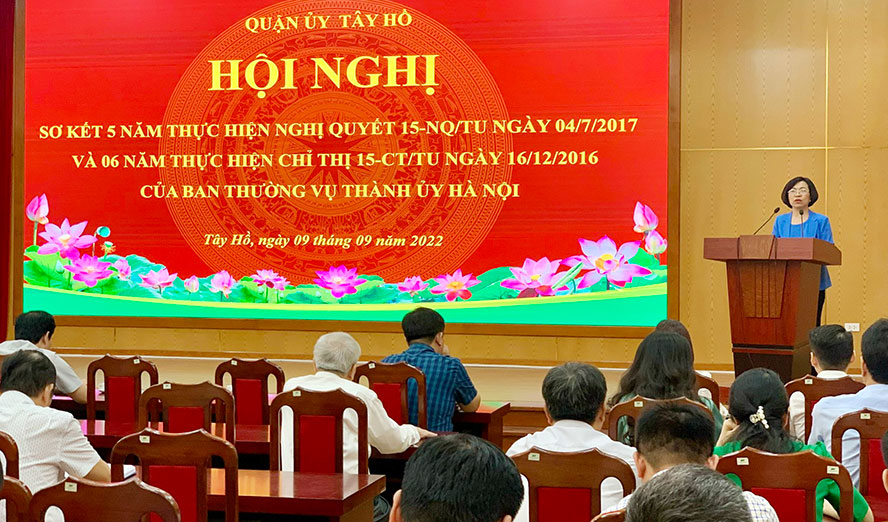 Quận Tây Hồ không có tổ chức cơ sở Đảng yếu kém - Ảnh 1.