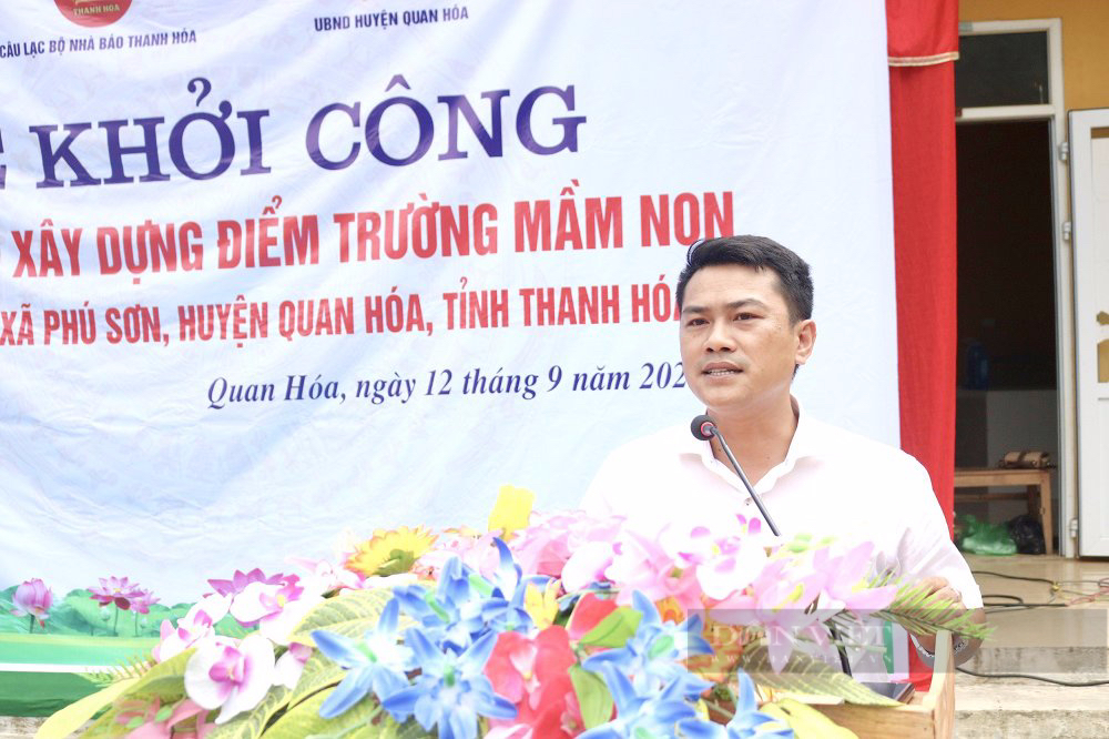CLB Nhà báo Thanh Hoá xây điểm trường mầm non Bản Tai Giác  - Ảnh 1.