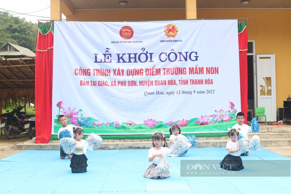 CLB Nhà báo Thanh Hoá xây điểm trường mầm non Bản Tai Giác  - Ảnh 3.