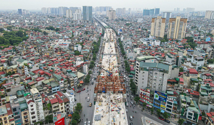 Ngắm đường Vành đai 2 trên cao tuyệt đẹp sắp cán đích - Ảnh 8.