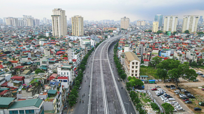 Ngắm đường Vành đai 2 trên cao tuyệt đẹp sắp cán đích - Ảnh 3.