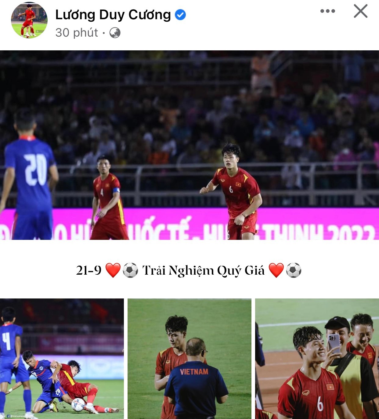 Dàn sao ăn mừng sau khi ĐT Việt Nam thắng đậm Singapore - Ảnh 6.