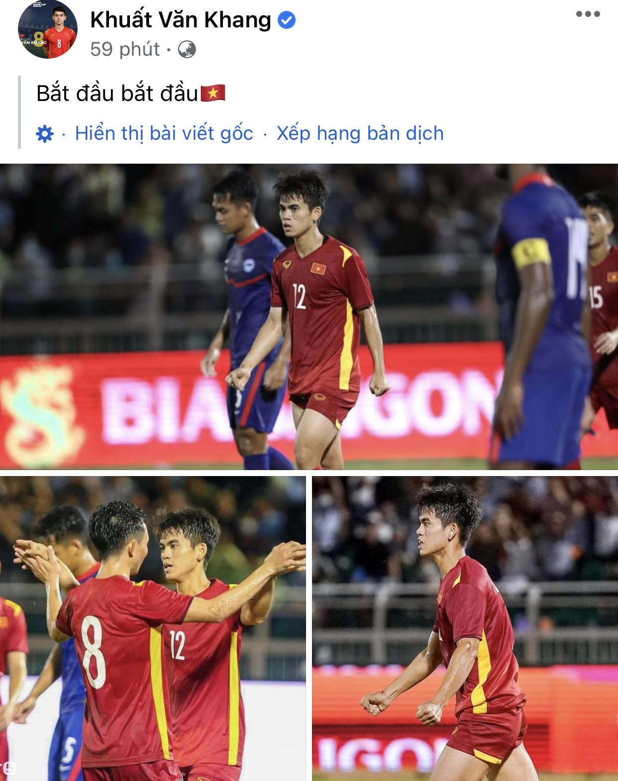 Dàn sao ăn mừng sau khi ĐT Việt Nam thắng đậm Singapore - Ảnh 3.