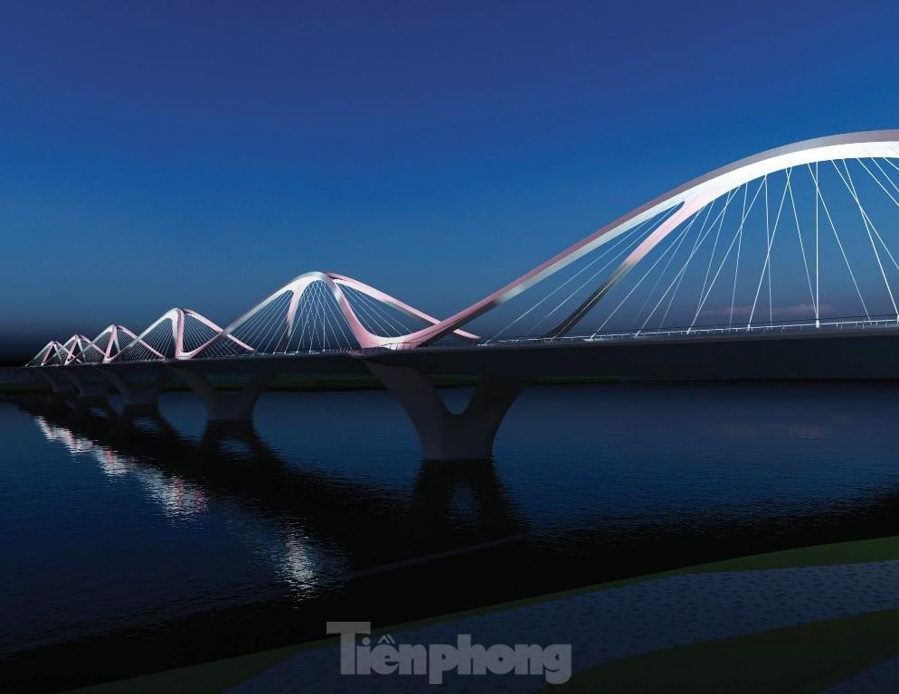 Hình ảnh mới nhất về thiết kế cầu vòm thép Trần Hưng Đạo vượt sông Hồng - Ảnh 10.