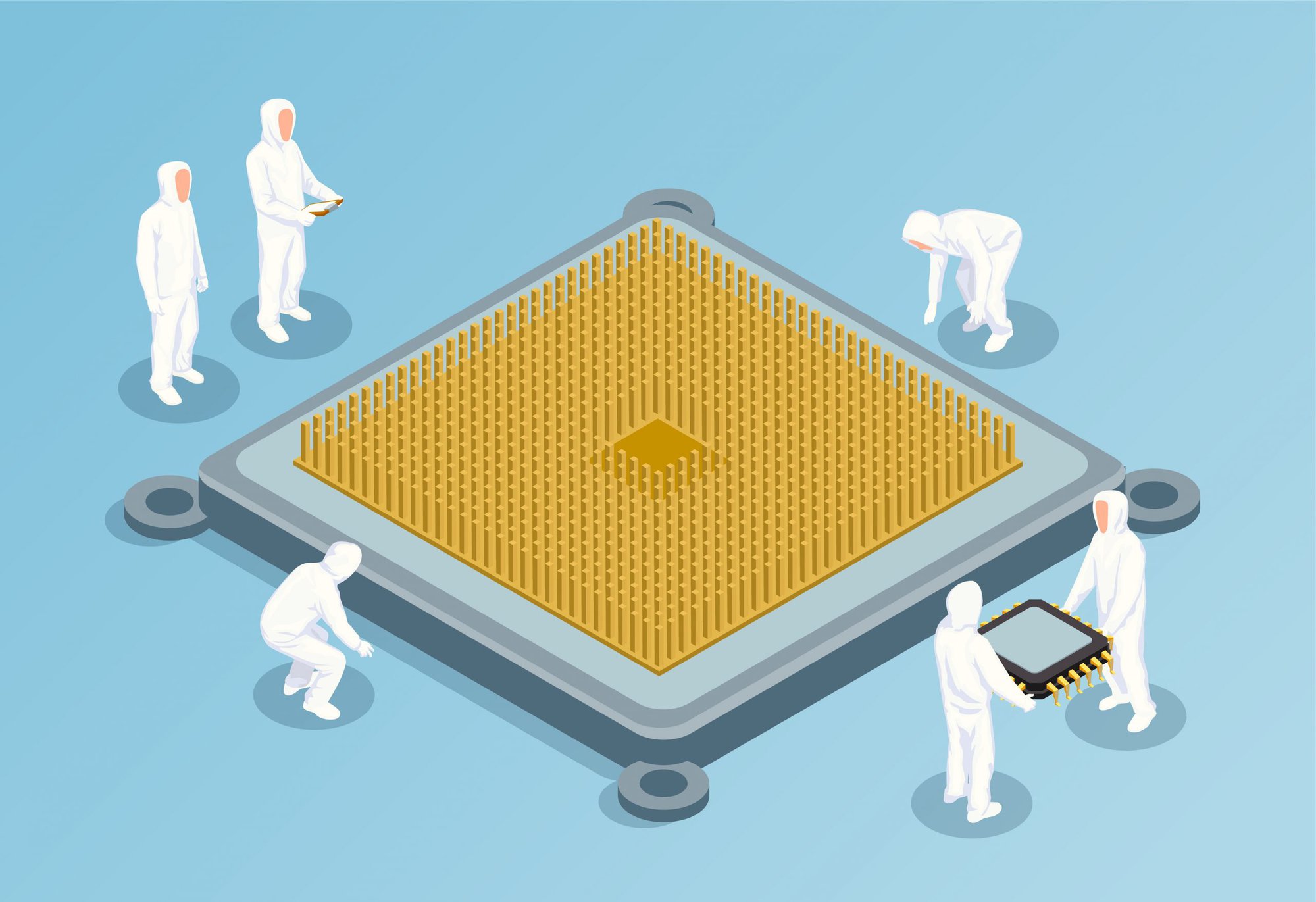Sự tập trung của các công cụ quan trọng và sản xuất chip trong một số ít công ty và khu vực địa lý đã đặt các chính phủ trên khắp thế giới vào thế cạnh tranh, cũng như đẩy chất bán dẫn vào lĩnh vực địa chính trị. Ảnh: @AFP.