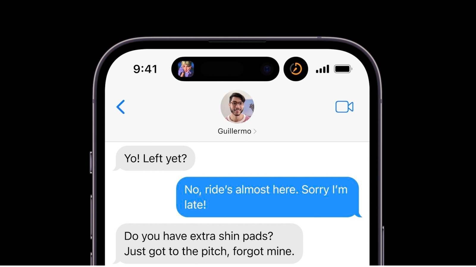 Dòng iPhone cao cấp của Apple đã thiết kế lại phần notch phân cực theo hướng hình viên thuốc. Bên trong chứa camera có độ sâu thực mà Apple gọi đó là &quot;Dynamic Island&quot;. Ảnh: @Apple.