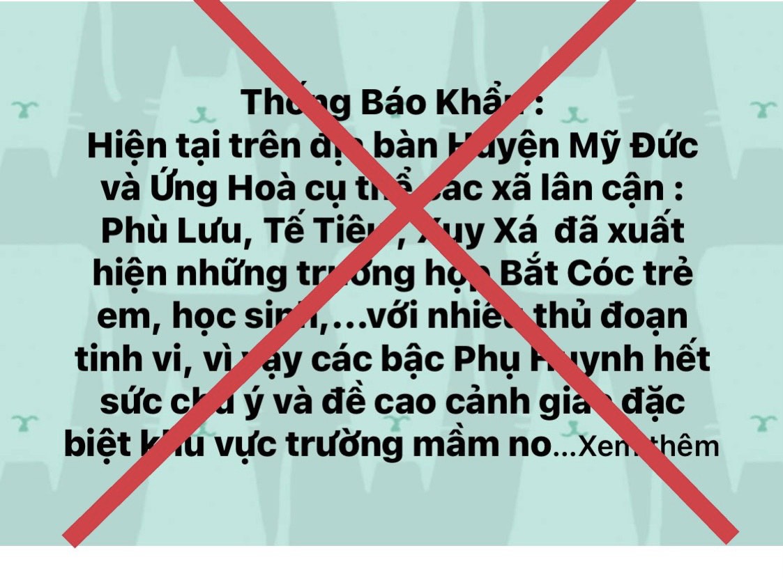 Thực hư thông tin &quot;bắt cóc trẻ em&quot; ở 2 huyện của Hà Nội - Ảnh 1.