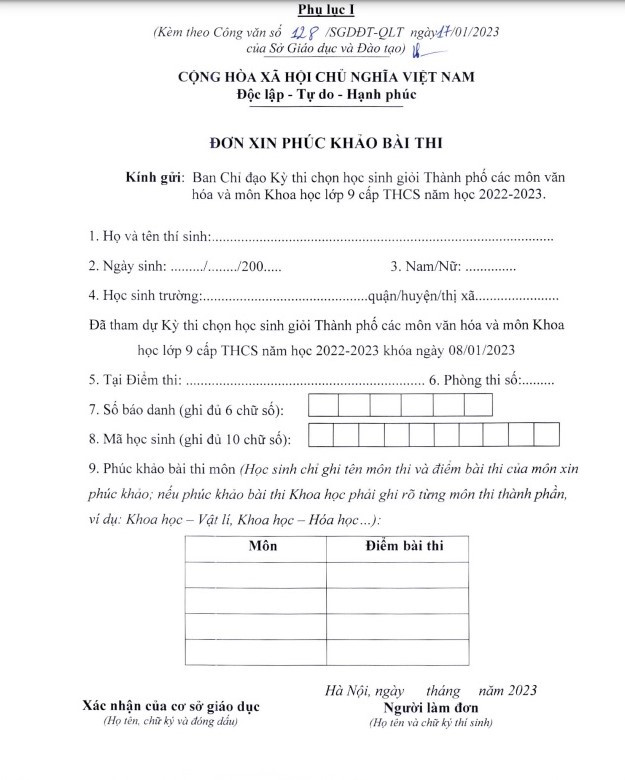 Hà Nội công bố kết quả kỳ thi chọn học sinh giỏi thành phố lớp 9  - Ảnh 1.