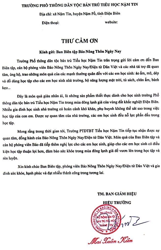 Lời cảm ơn chân thành đến từ Trường PTDTBT Tiểu học Nậm Tin  - Ảnh 5.