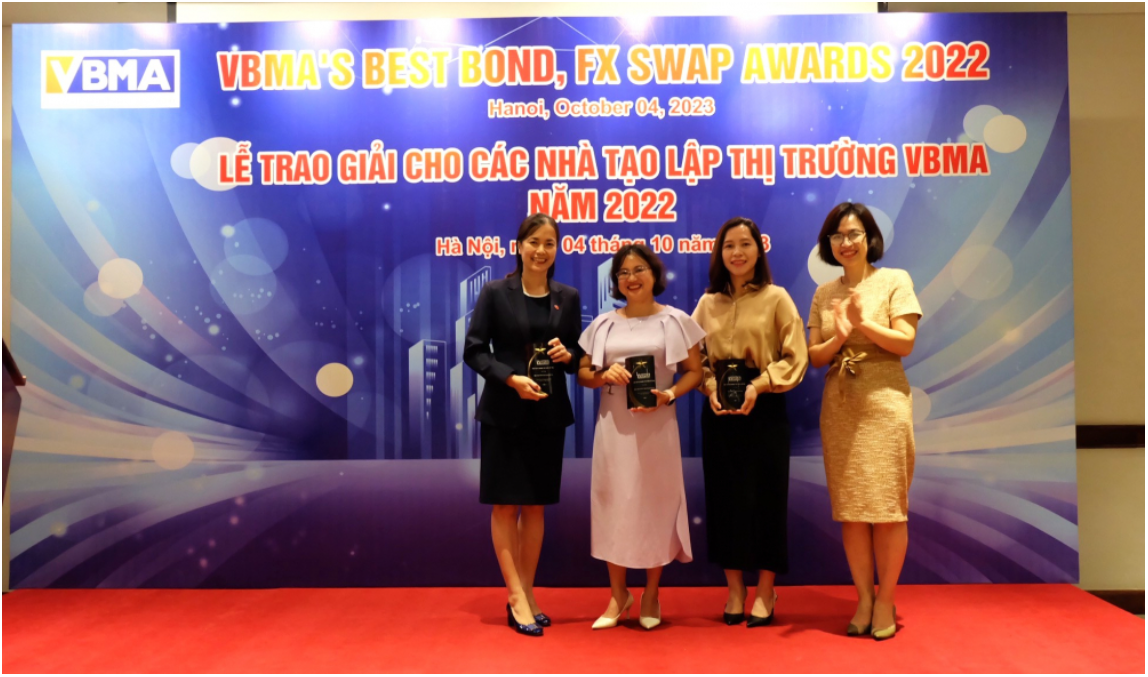 Vietcombank vinh dự nhận giải thưởng cao nhất dành cho Nhà tạo lập Thị trường giao dịch Repo nhiều nhất năm 2022 - Ảnh 1.