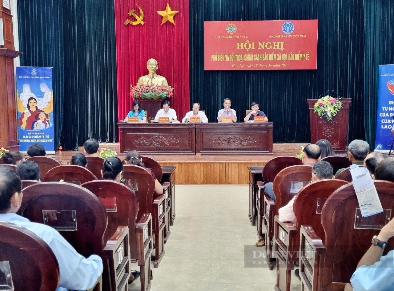 Ninh Bình: Phổ biến và đối thoại chính sách bảo hiểm xã hội, bảo hiểm ý tế cho 200 hội viên, nông dân - Ảnh 1.