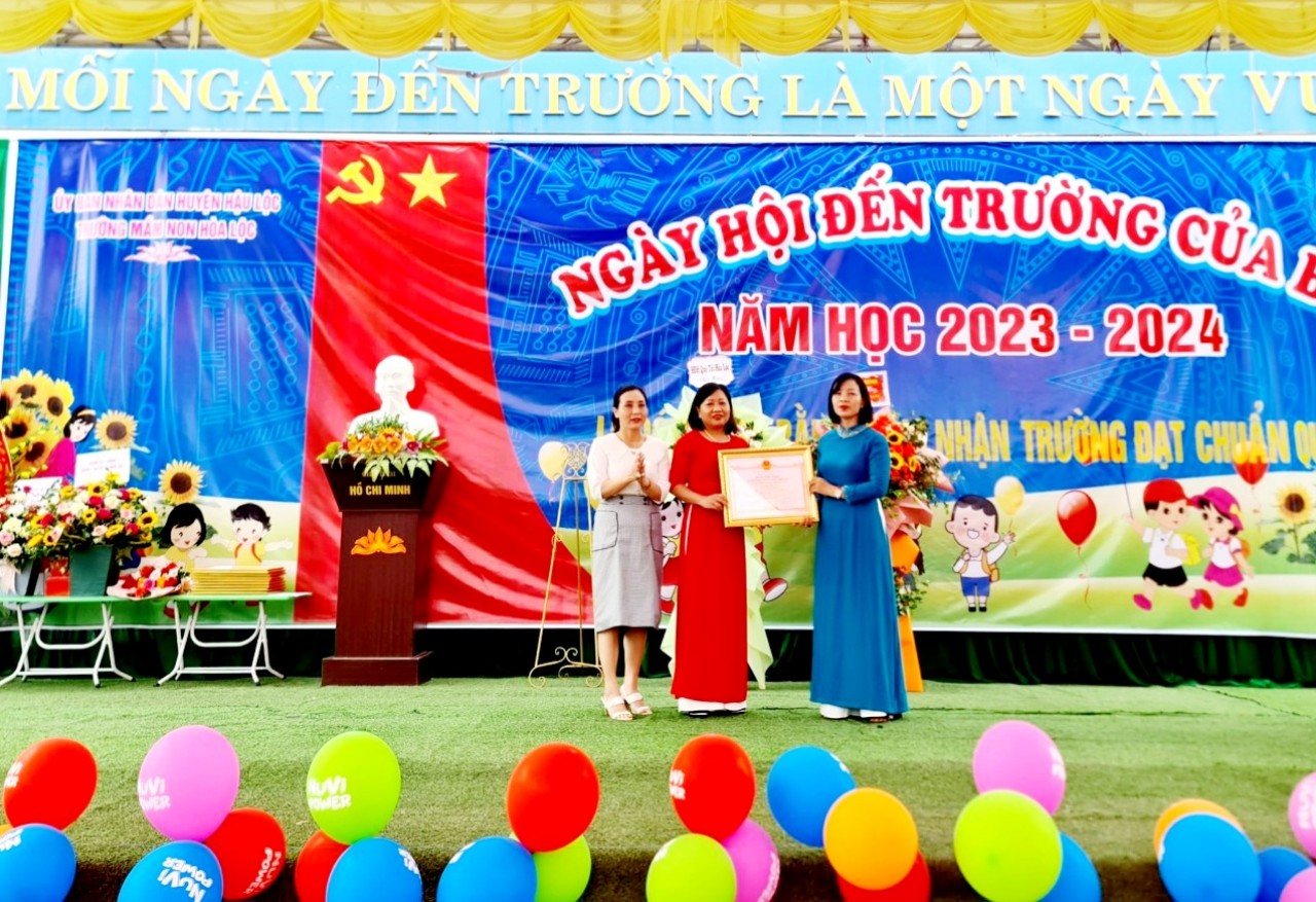 Trường mầm non Hòa Lộc công nhân lại chuẩn quốc gia mức độ 1 - Ảnh 5.