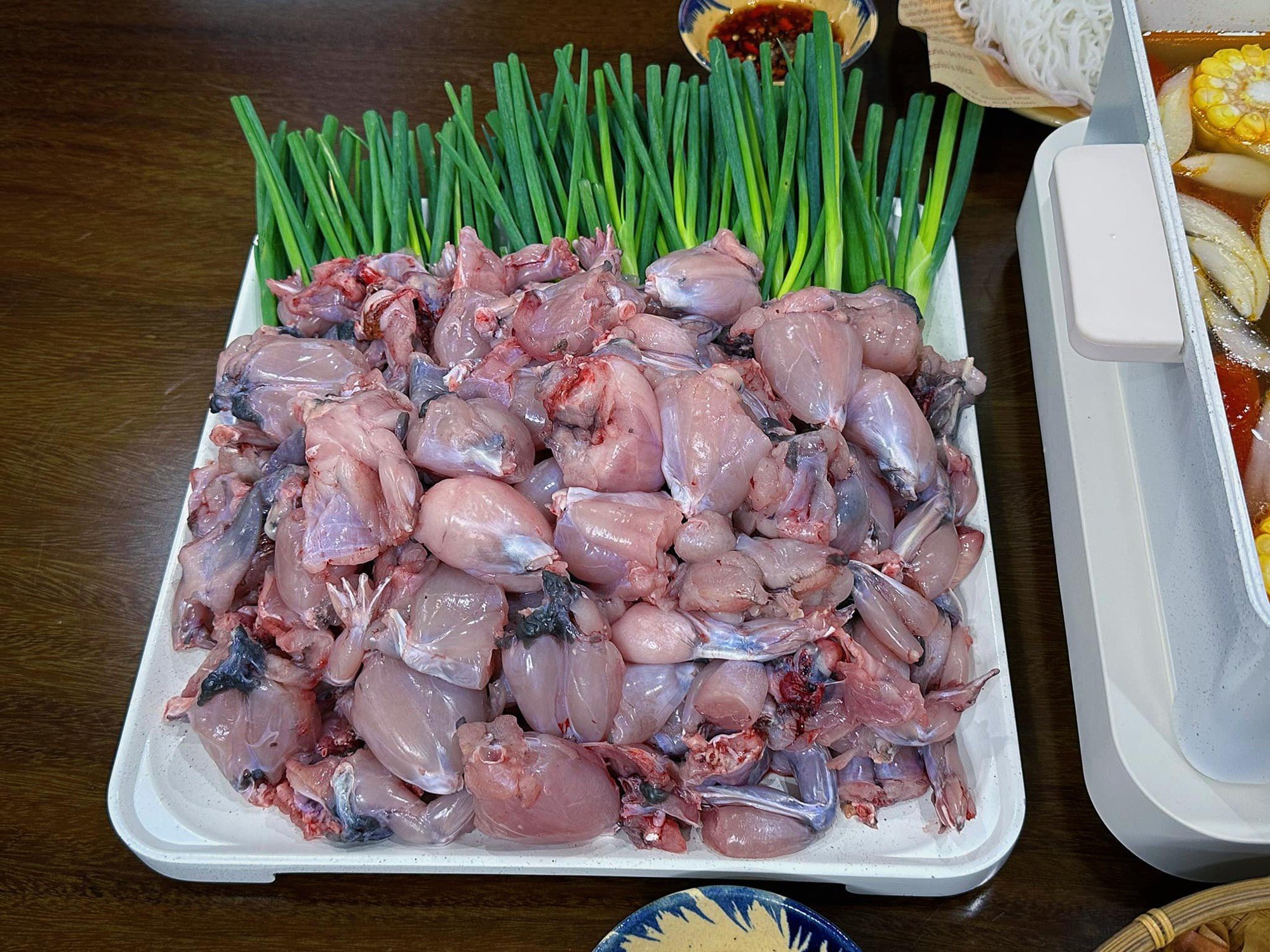Loại rau thường ăn kèm với phở, được xem là &quot;thần dược chữa bệnh&quot; đem nấu lẩu ếch cực ngon - Ảnh 2.