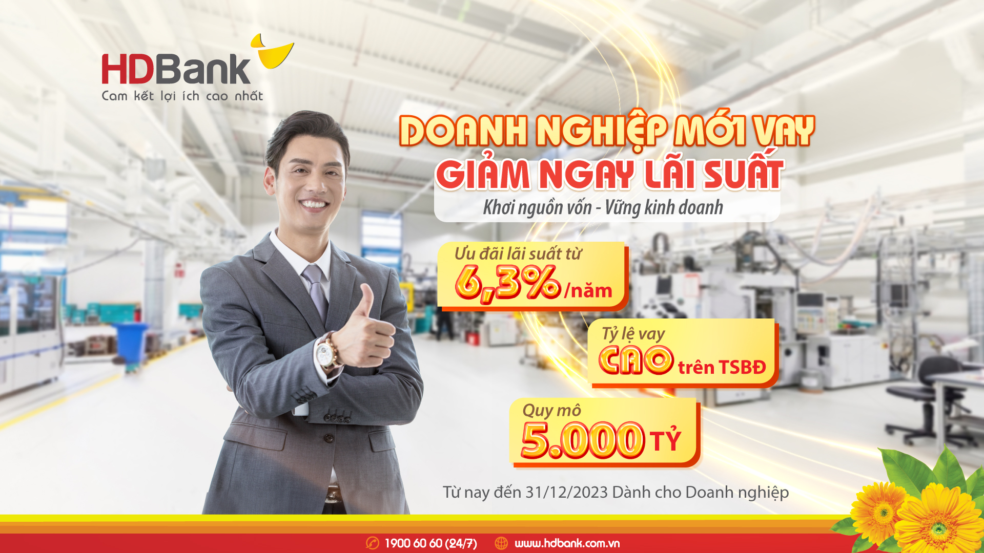 HDBank ưu đãi lãi suất hấp dẫn cho khách hàng doanh nghiệp mới vay - Ảnh 1.