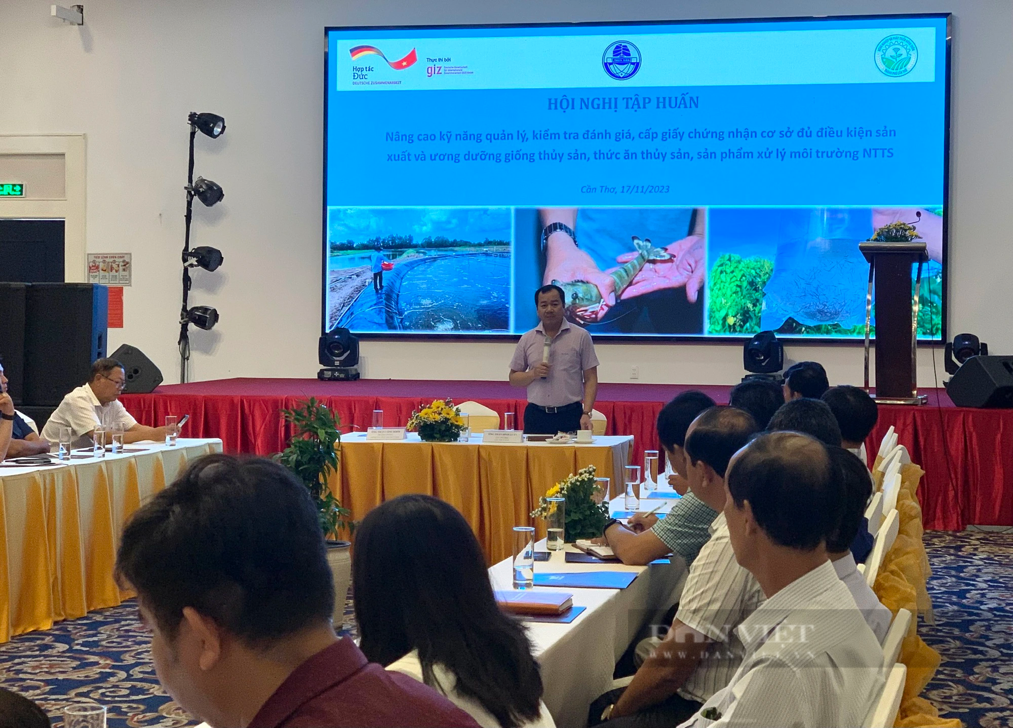 Cần Thơ: Cục Thủy sản tổ chức hội nghị tập huấn kỹ năng quản lý giống, thức ăn, sản phẩm xử lý môi trường NTTS - Ảnh 3.