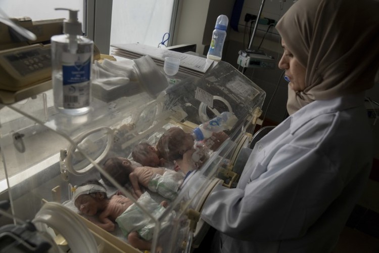Hình ảnh hàng chục trẻ sinh non ở Gaza sơ tán đến Ai Cập - Ảnh 4.