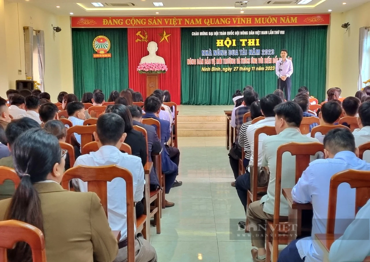 Hội thi Nhà nông đua tài Ninh Bình 2023: “Nông dân bảo vệ môi trường và thích ứng với biến đổi khí hậu” - Ảnh 1.