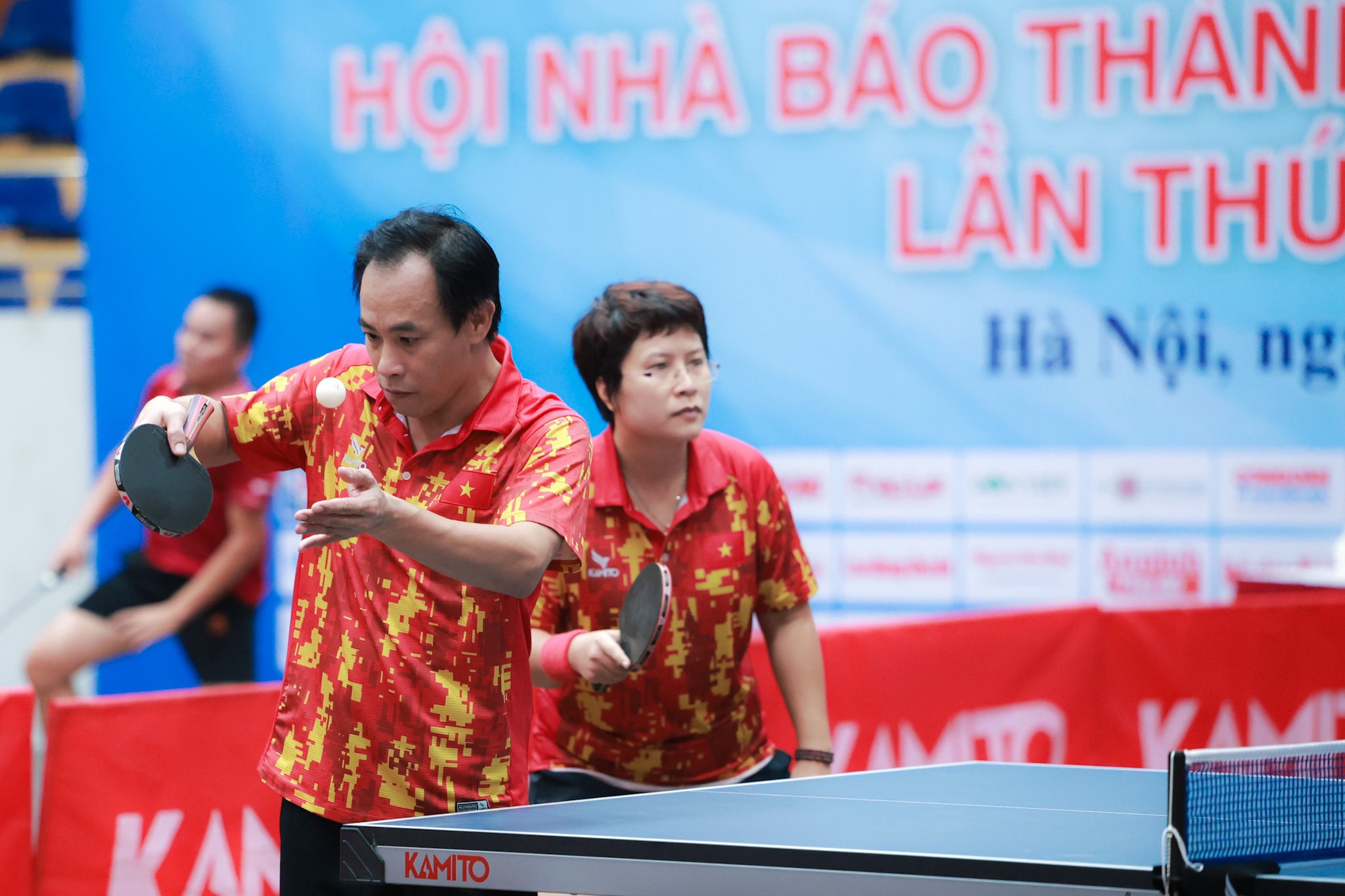 Những hình ảnh đẹp môn bóng bàn tại Hội khỏe Hội Nhà báo TP.Hà Nội mở rộng lần thứ 28 năm 2023 - Ảnh 2.