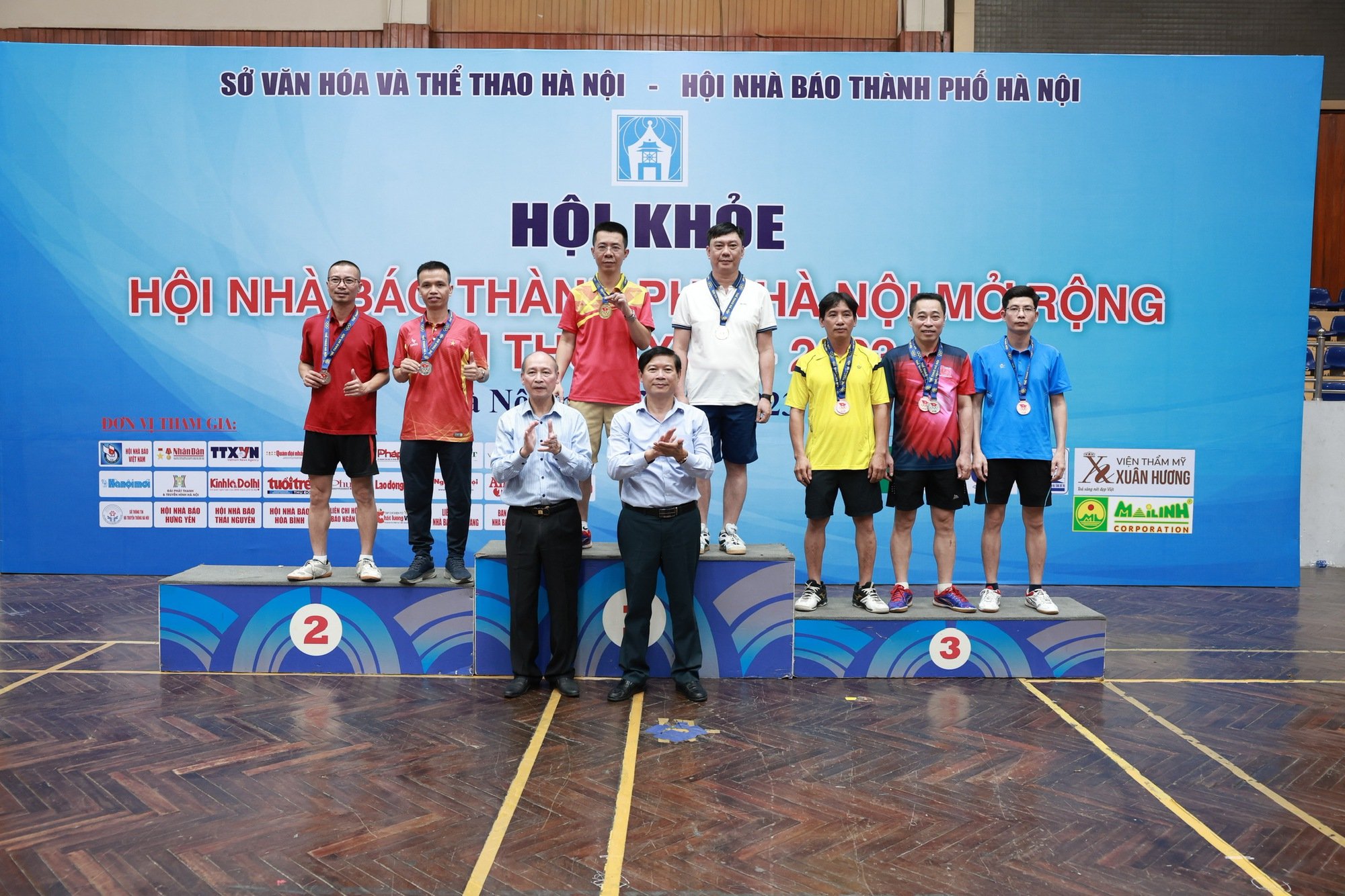 Những hình ảnh đẹp môn bóng bàn tại Hội khỏe Hội Nhà báo TP.Hà Nội mở rộng lần thứ 28 năm 2023 - Ảnh 7.