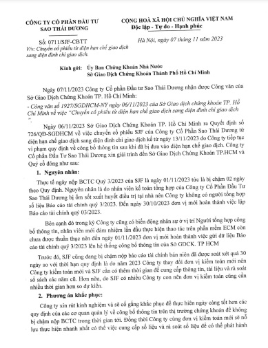 Sao Thái Dương lý giải nguyên nhân cổ phiếu bị đình chỉ giao dịch vì &quot;nhân viên bị sốt xuất huyết&quot; - Ảnh 2.