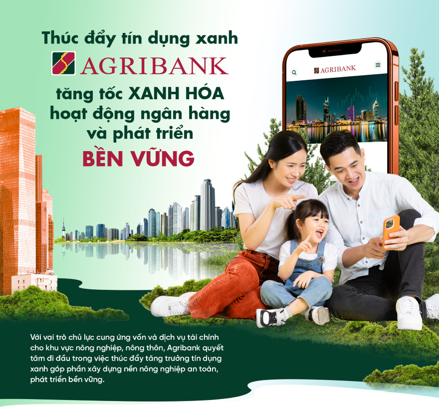 Agribank tăng tốc xanh hóa hoạt động ngân hàng và phát triển bền vững - Ảnh 1.