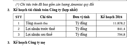 Đạm Cà Mau (DCM) lên kế hoạch lợi nhuận năm 2024 giảm 43% - Ảnh 1.