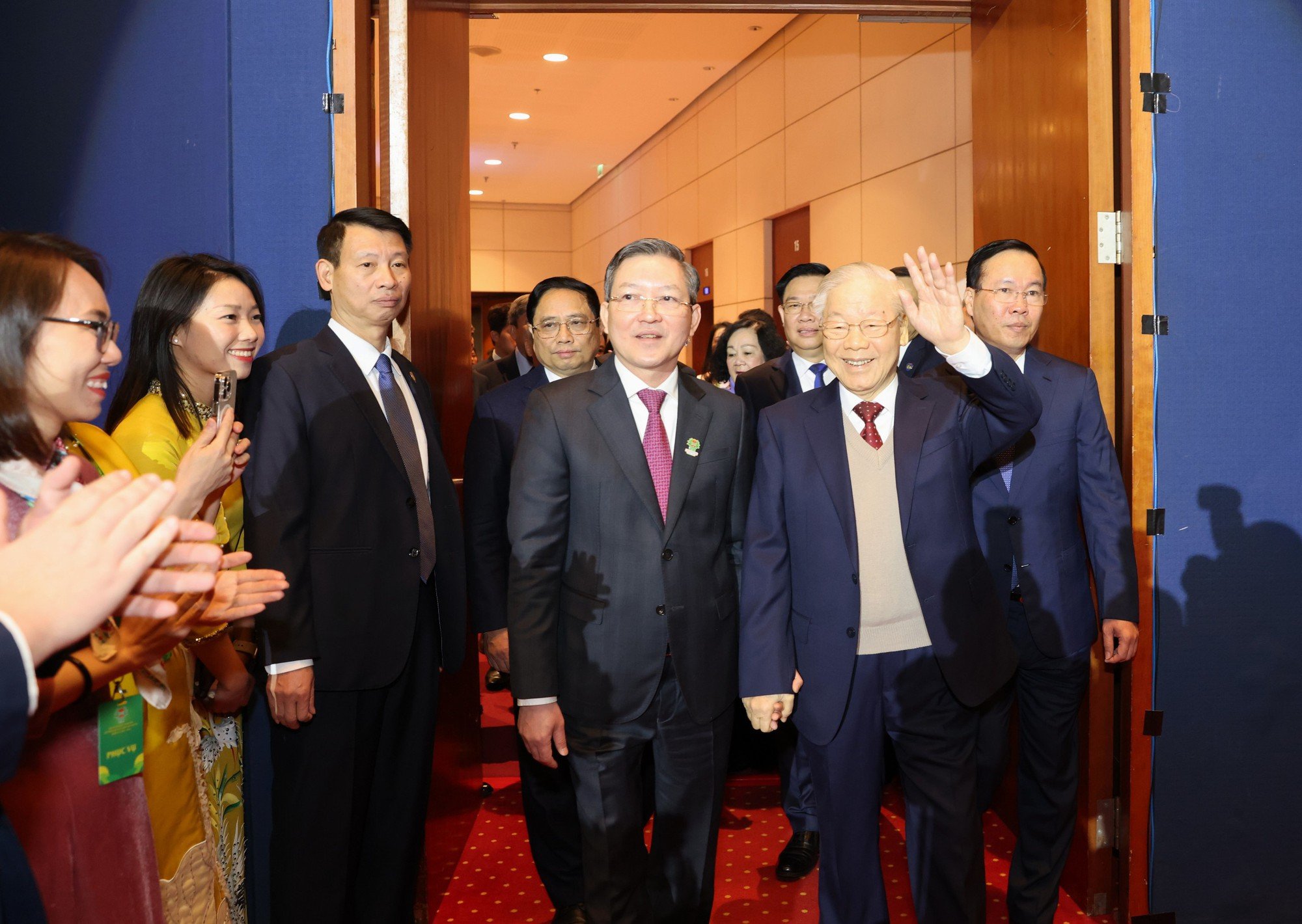 Tổng Bí thư Nguyễn Phú Trọng cùng nhiều lãnh đạo Đảng, Nhà nước dự Đại hội VIII Hội Nông dân Việt Nam- Ảnh 1.