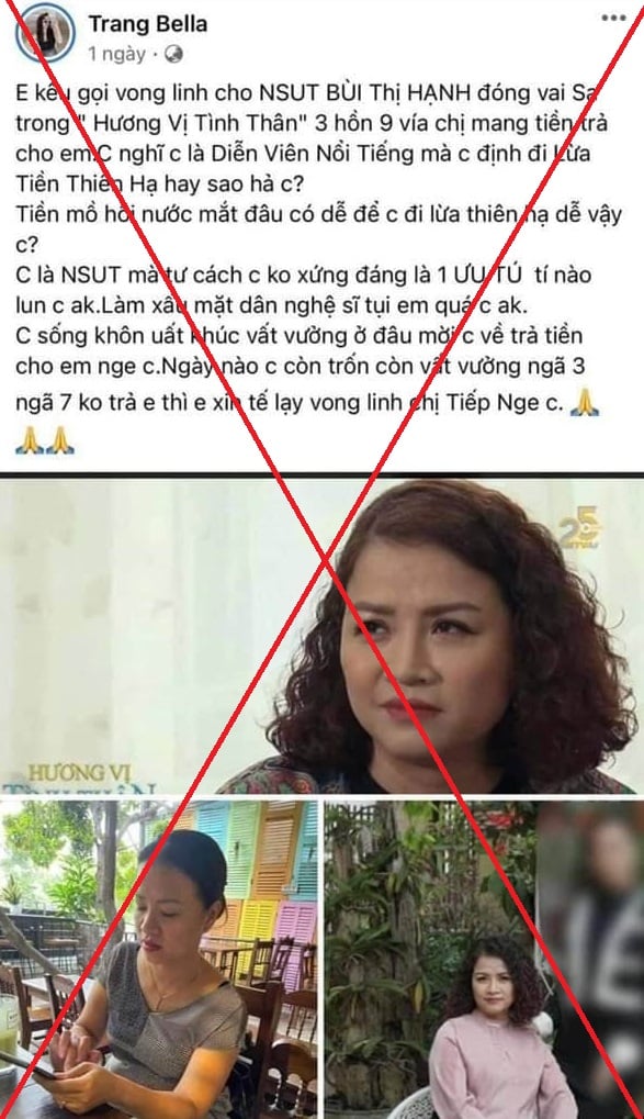 NSƯT Thu Hạnh lên tiếng về tin đồn trốn nợ lan truyền trên mạng xã hội - Ảnh 2.
