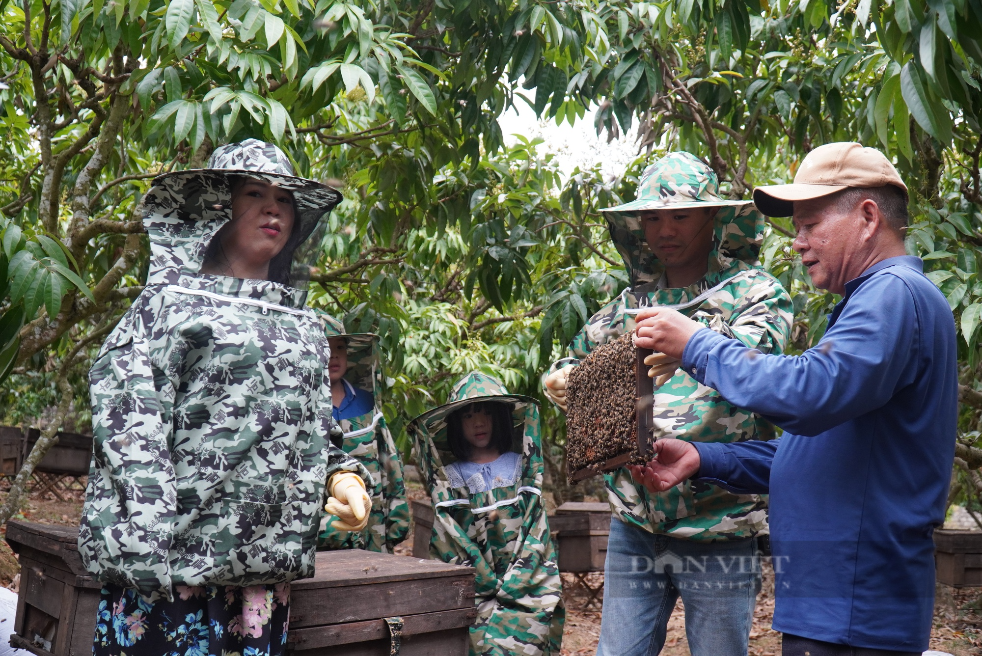 Trải nghiệm vườn vải thiều Global GAP đang nở rộ hoa, du khách thích thú chọn cây để đóng cọc sở hữu - Ảnh 8.