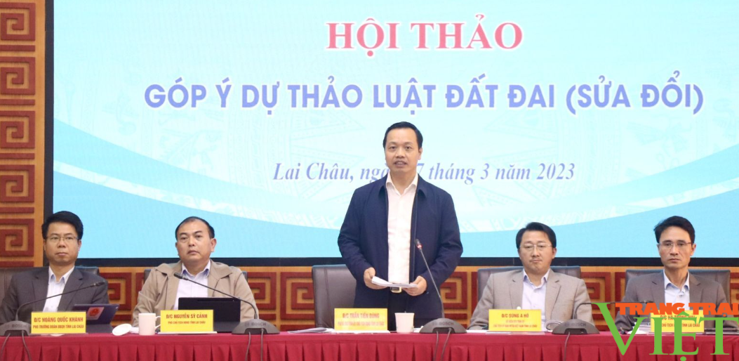 Lai Châu: Tổ chức hội thảo góp ý vào dự thảo Luật Đất đai (sửa đổi) - Ảnh 3.