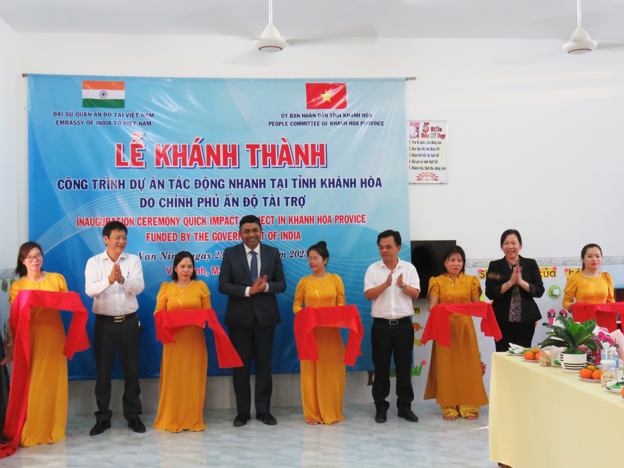 Công trình trị giá hơn 1,1 tỷ đồng thắm tình hữu nghị Việt Nam - Ấn Độ - Ảnh 1. Công trình trị giá hơn 1,1 tỷ đồng thắm tình hữu nghị Việt Nam - Ấn Độ - Ảnh 1.