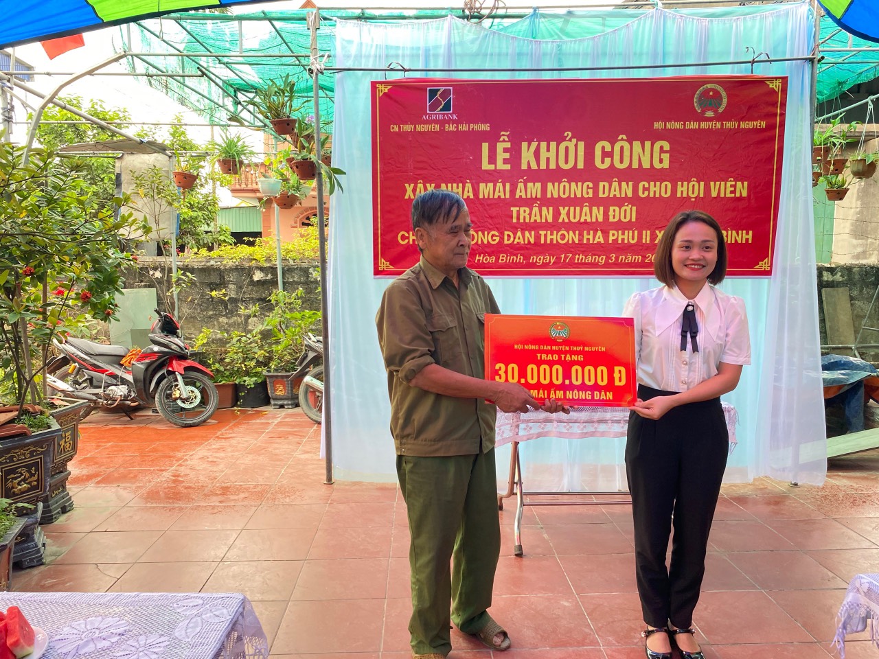 Hải Phòng: Khởi công xây dựng nhà mái ấm nông dân tại xã Hòa Bình, huyện Thuỷ Nguyên - Ảnh 2.