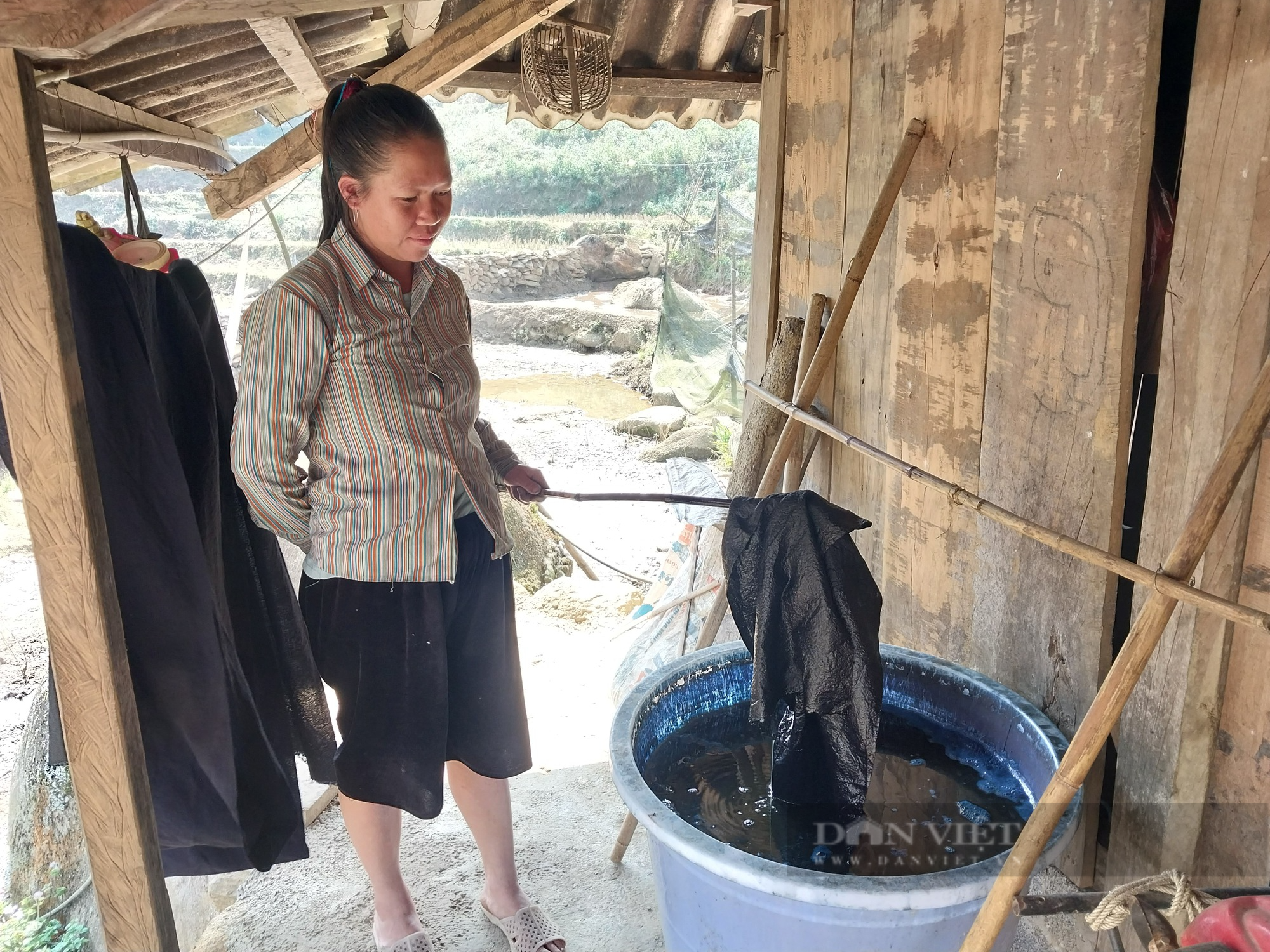 Cây chàm tạo nên màu sắc trong bộ trang phục truyền thống của đồng bào Mông Sa Pa  - Ảnh 3.