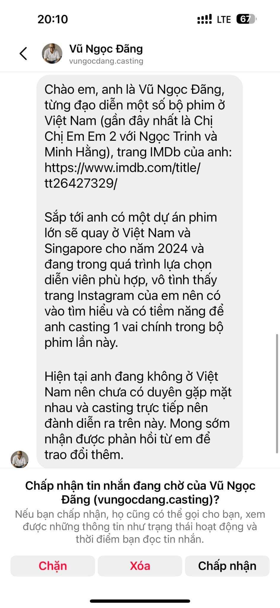 Đạo diễn phim &quot;Chị chị em em 2&quot; bị mạo danh tuyển diễn viên cho phim quay ở Singapore - Ảnh 2.