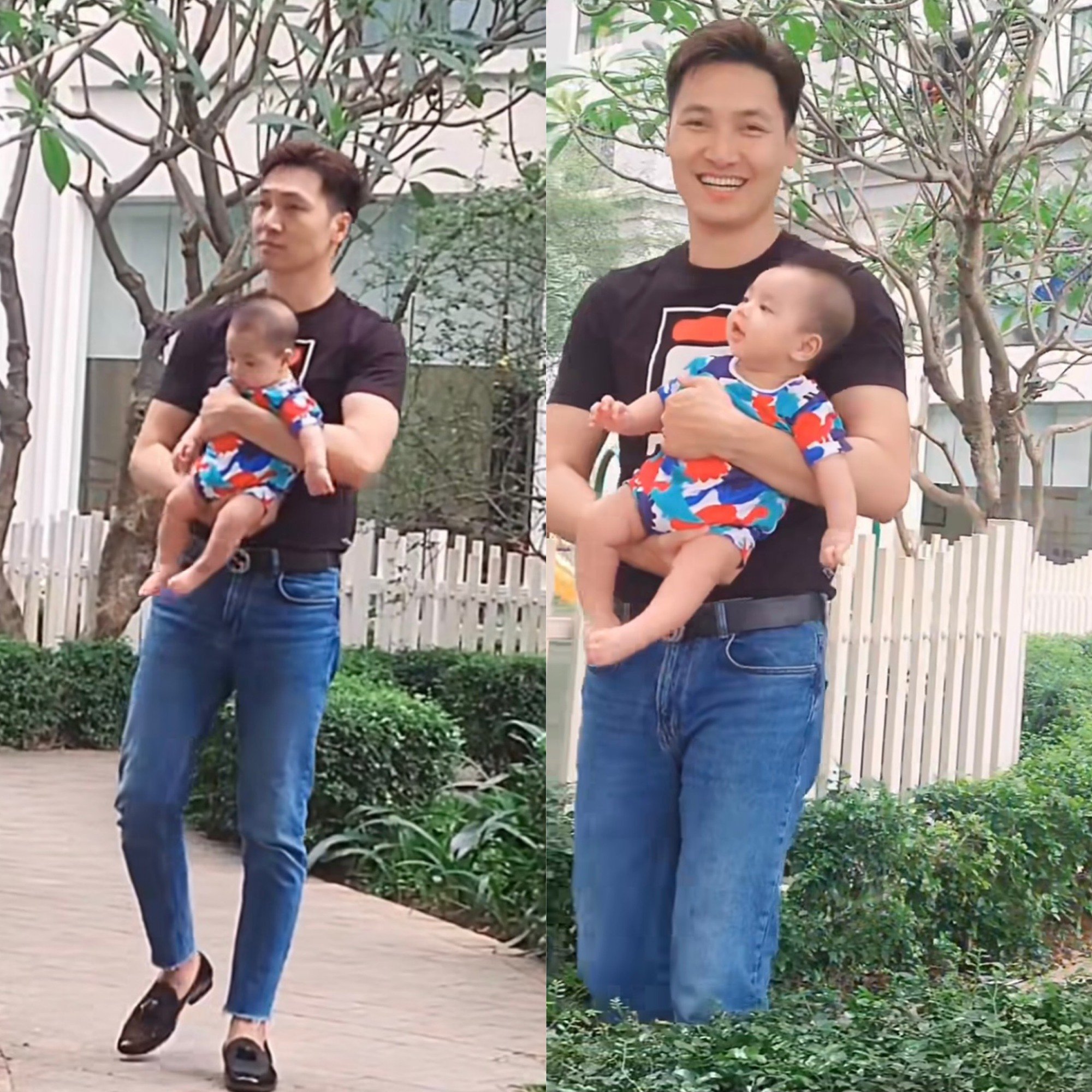 Thoát vai soái ca màn ảnh, diễn viên Mạnh Trường trở về làm &quot;bảo mẫu&quot; không lương cho bà xã - Ảnh 1.