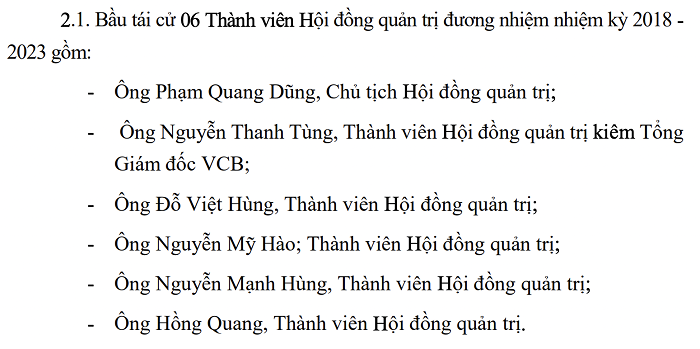 ĐHĐCĐ Vietcombank: Trình kế hoạch lợi nhuận 43.000 tỷ đồng, lộ diện người dự kiến thay thế ông Trương Gia Bình - Ảnh 1. ĐHĐCĐ Vietcombank: Trình kế hoạch lợi nhuận 43.000 tỷ đồng, lộ diện người dự kiến thay thế ông Trương Gia Bình - Ảnh 1.