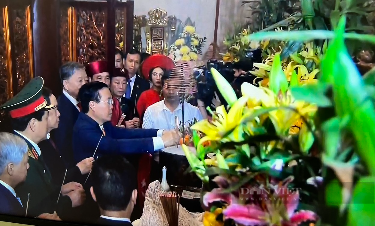 Chủ tịch nước Võ Văn Thưởng dâng hương giỗ Tổ Hùng Vương 2023 - Ảnh 5.