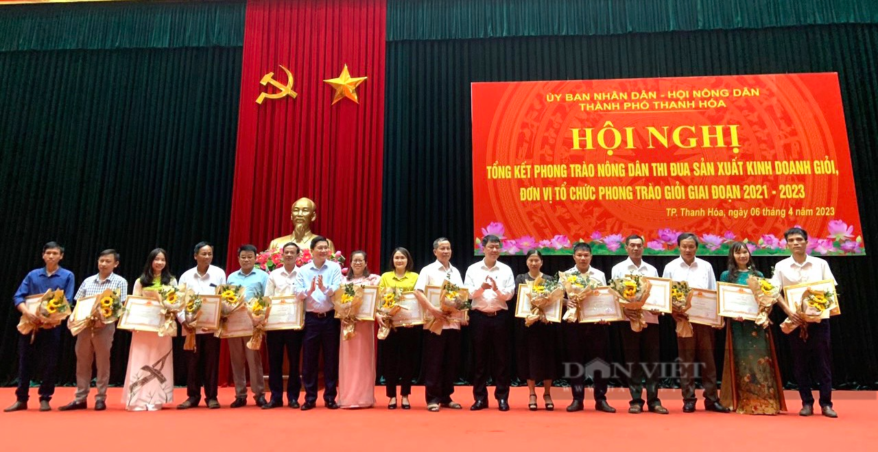 Giai đoạn 2021 - 2023 Hội Nông dân TP Thanh Hoá có 9.703 hộ gia đình nông dân sản xuất, kinh doanh giỏi - Ảnh 1.