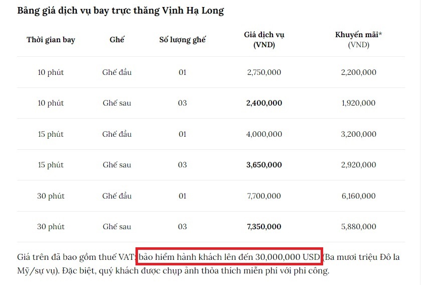 Chi bao nhiêu tiền để ngắm vịnh Hạ Long bằng trực thăng? - Ảnh 2.