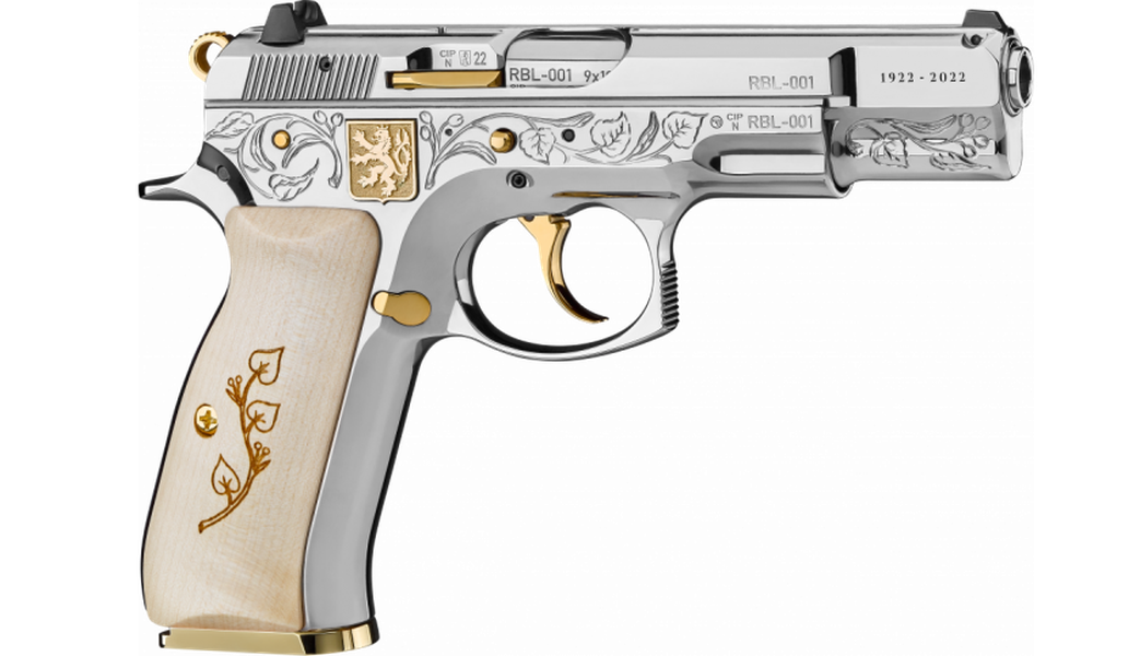 Tổng thống Czech tặng súng ngắn CZ 75 mạ vàng cho Tổng thống Zelensky - Ảnh 2.