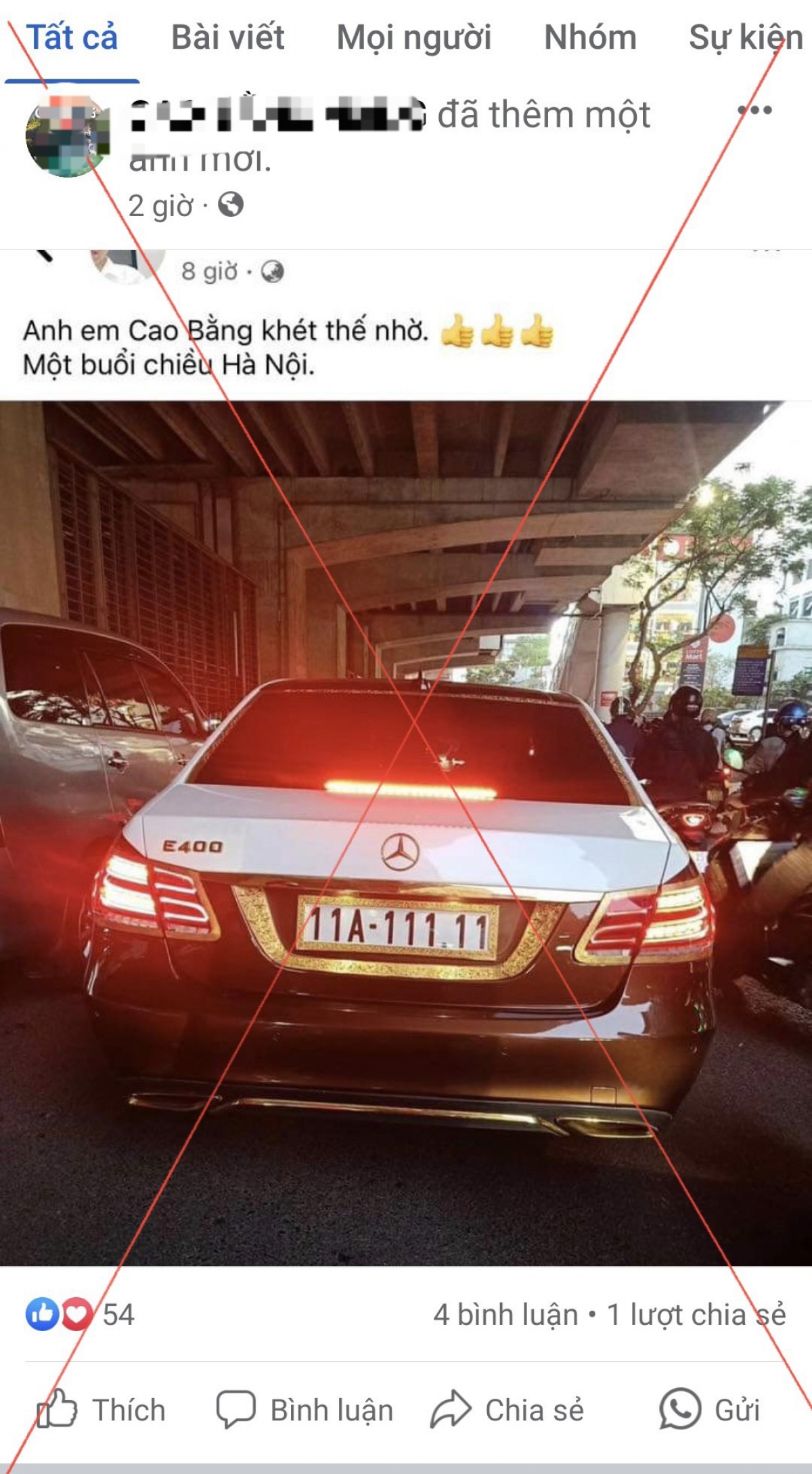 Sự thật về thông tin &quot;xe sang Mercedes gắn biển siêu đẹp 11A-111.11&quot; - Ảnh 1.
