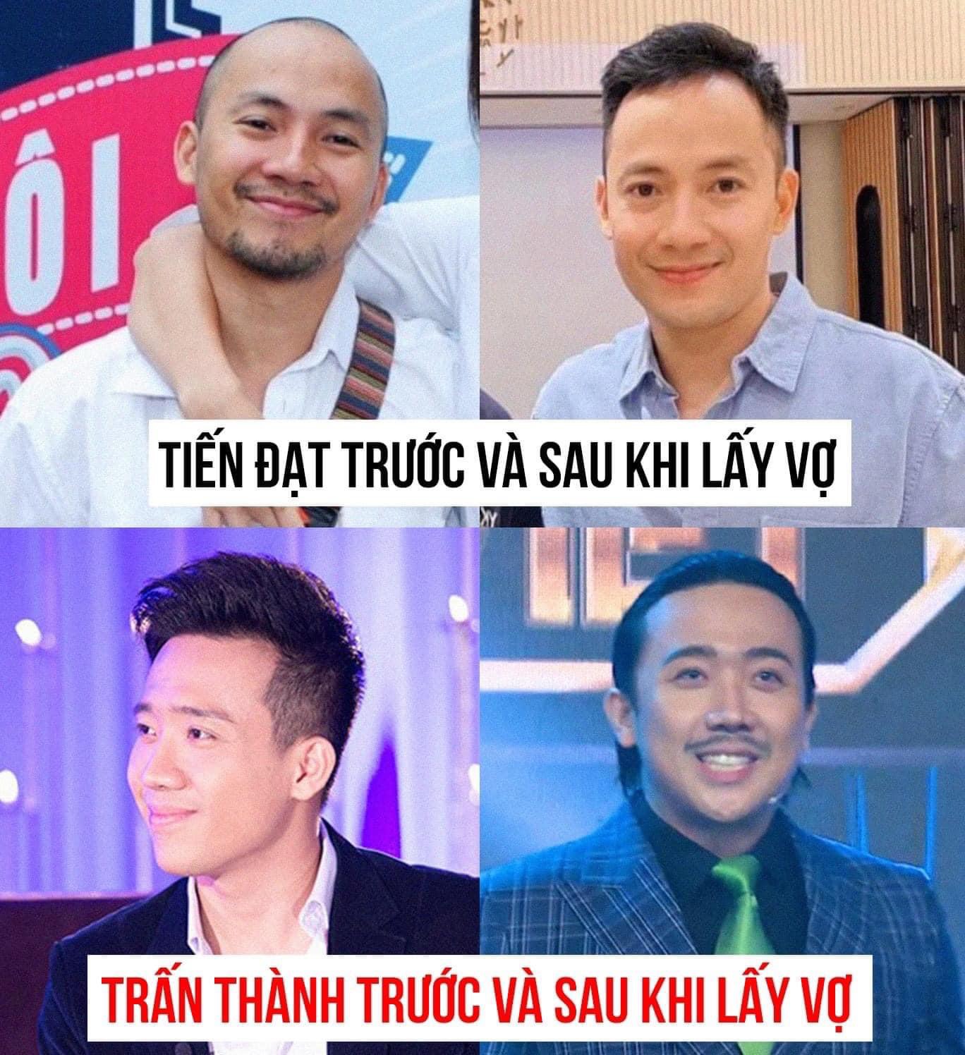 Cộng đồng mạng bất ngờ đưa Trấn Thành và Tiến Đạt lên bàn cân hình ảnh sau vài năm kết hôn  - Ảnh 2.