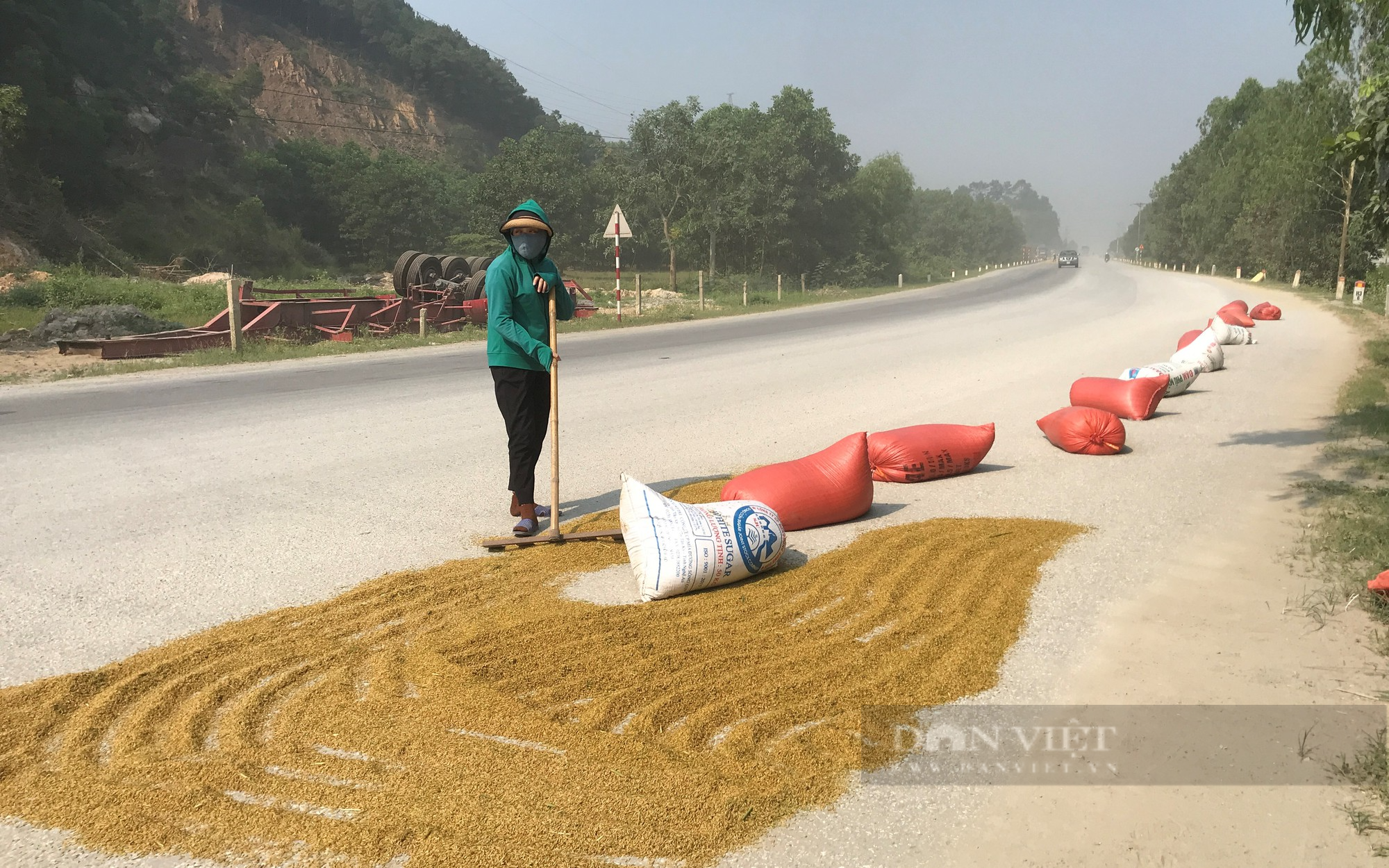 Đánh cược với tính mạng, nông dân ra quốc lộ phơi nông sản giữa dòng phương tiện lao vun vút - Ảnh 4.