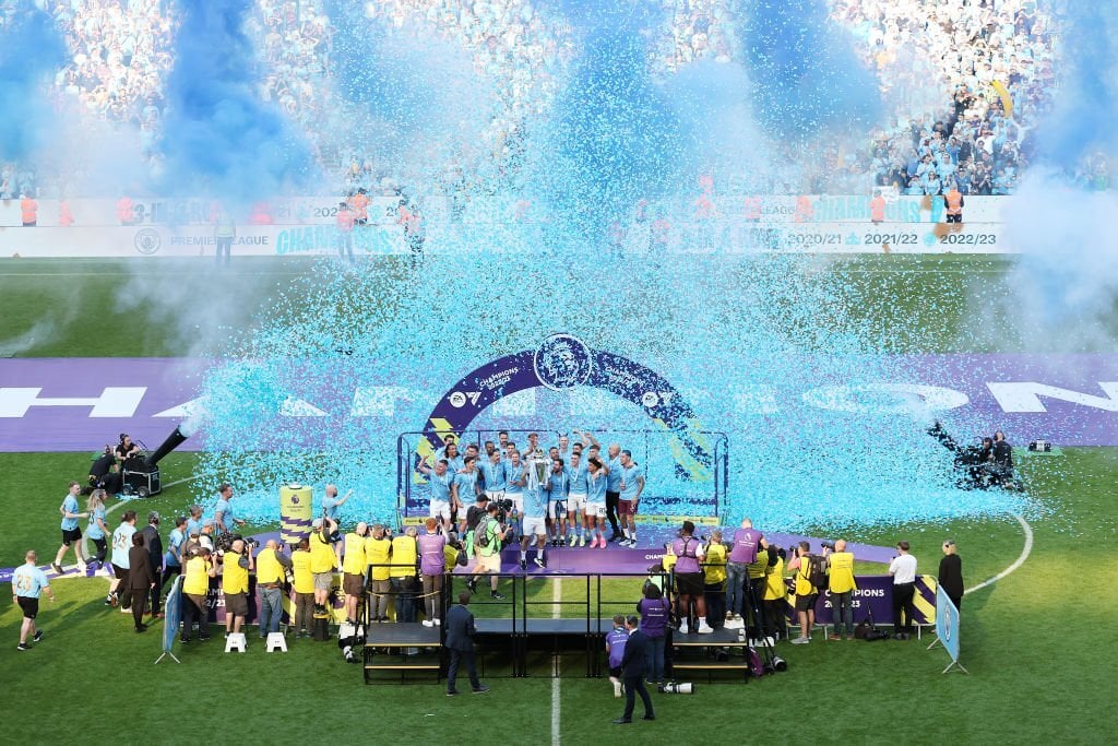 Chùm ảnh: Man City đăng quang chức vô địch Premier League 2022/23 - Ảnh 5.