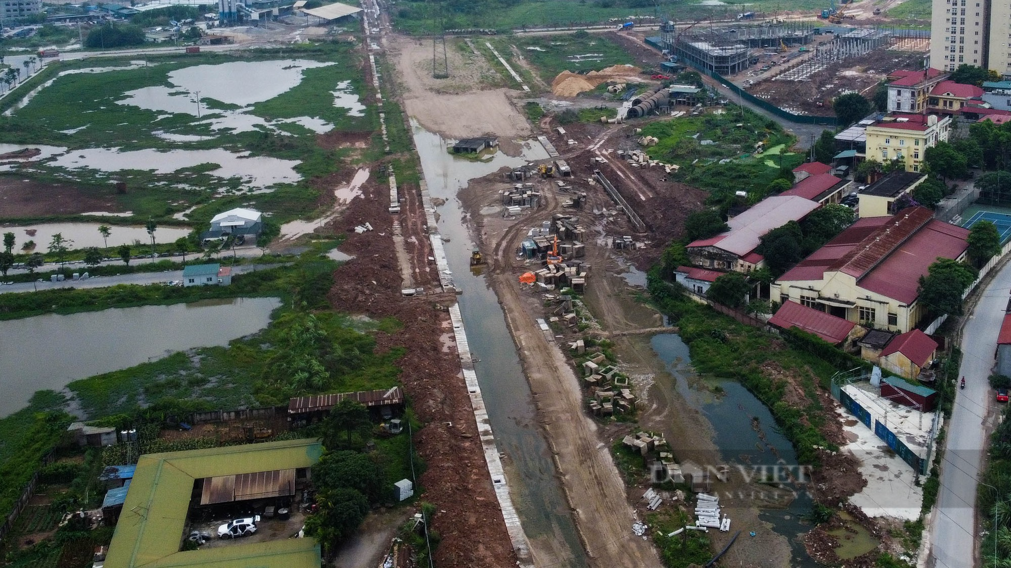 Hiện trạng tuyến đường vành đai 3,5 đoạn QL32 - Đại lộ Thăng Long sau 6 năm khởi công - Ảnh 5.