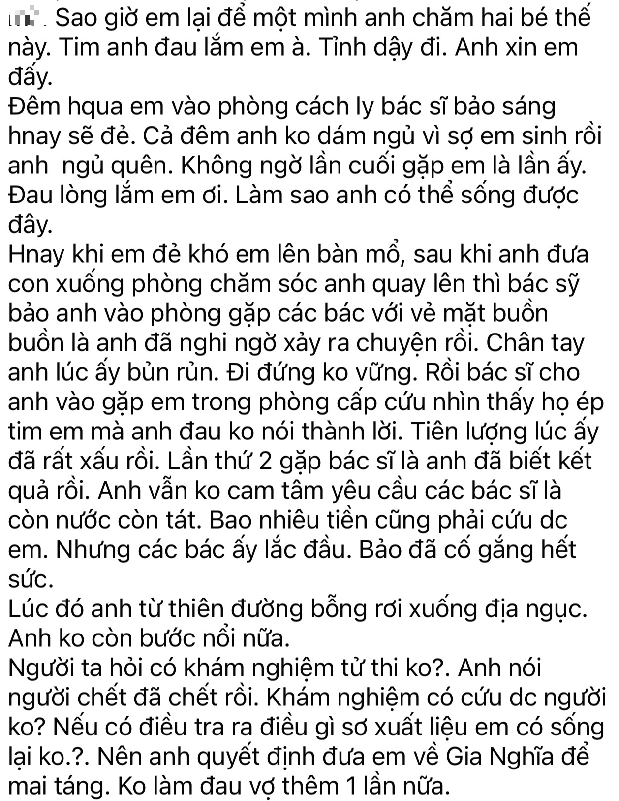 Nhói lòng tâm sự chồng gửi người vợ đột ngột tử vong khi sinh con ở Đắk Lắk - Ảnh 2.