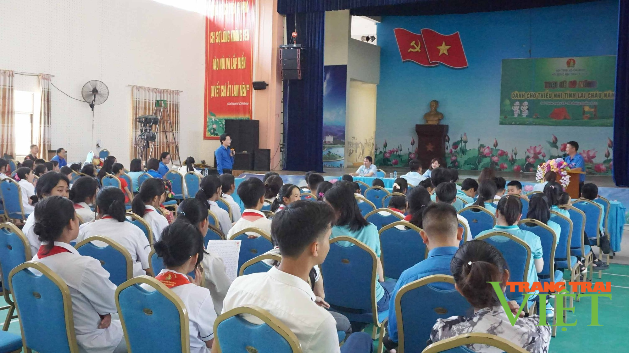 Lai Châu: 80 trại sinh tham gia Trại hè kỹ năng dành cho thiếu nhi - Ảnh 1. Lai Châu: 80 trại sinh tham gia Trại hè kỹ năng dành cho thiếu nhi - Ảnh 1.