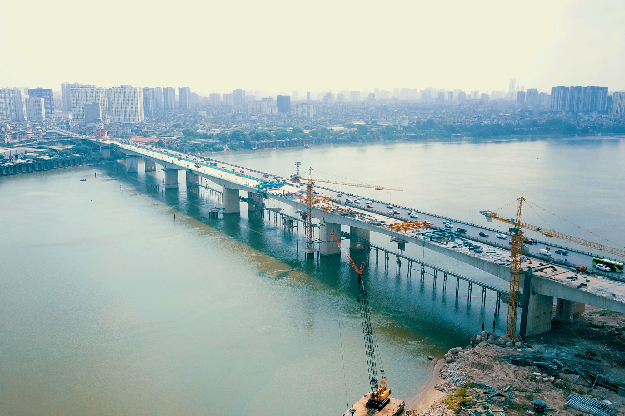 Công tác chuẩn bị trước ngày hợp long cầu Vĩnh Tuy 2 - Ảnh 8.