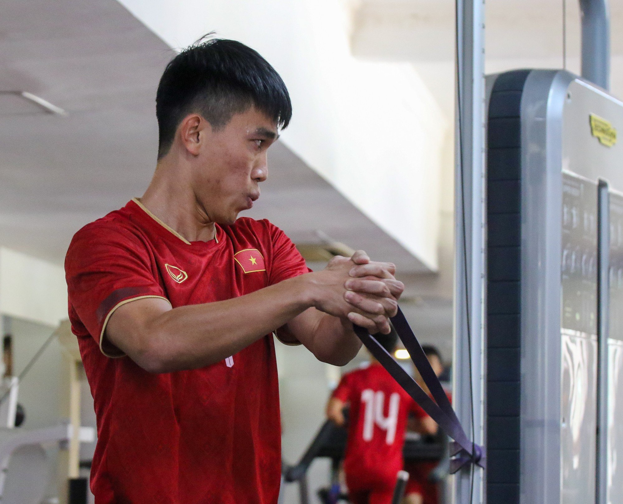 Các cầu thủ U22 tích cực phục hồi thể lực chuẩn bị cho trận đấu vs U22 Malaysia - Ảnh 1.